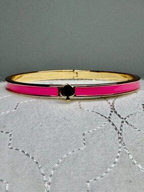 Kate Spade Pink Bangle Bracelet, Pink and Gold